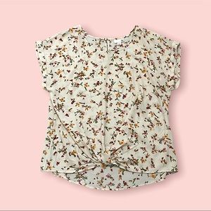 So Red & Yellow Flower Blouse